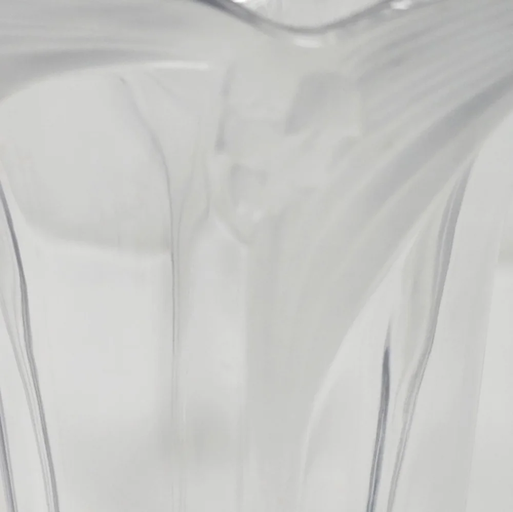 Vintage Frosted 80s Vase Clear Art Deco Revival Vase‎ With Lilly Of The Valley